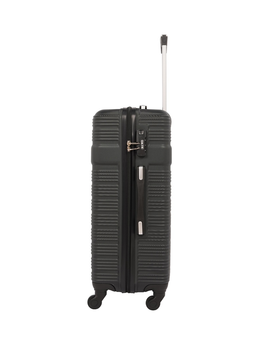 3-Piece Hardside Luggage Set, 20/ 24/ 28 inch ABS Spinner Trolley Bags with Combination Lock, KTMC-9199-Black