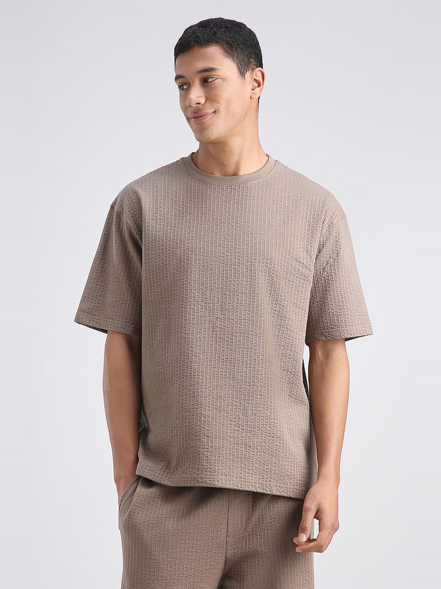 Textured Lounge Top Pants Set