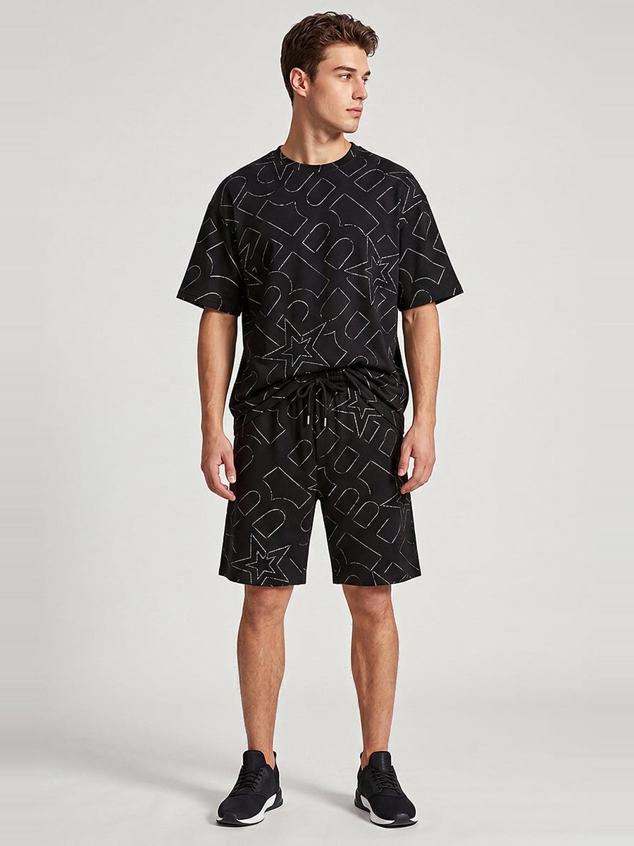 Printed Drawstring Shorts
