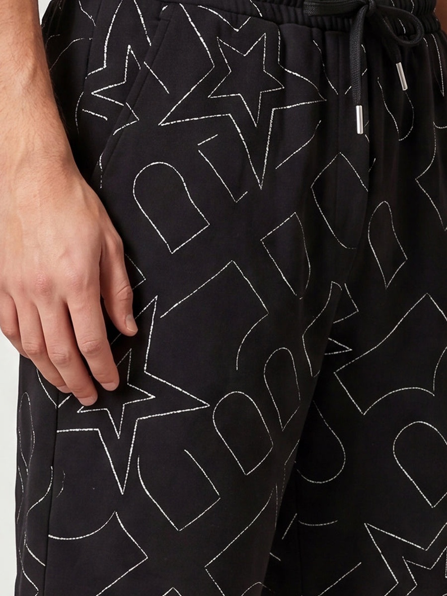 Printed Drawstring Shorts