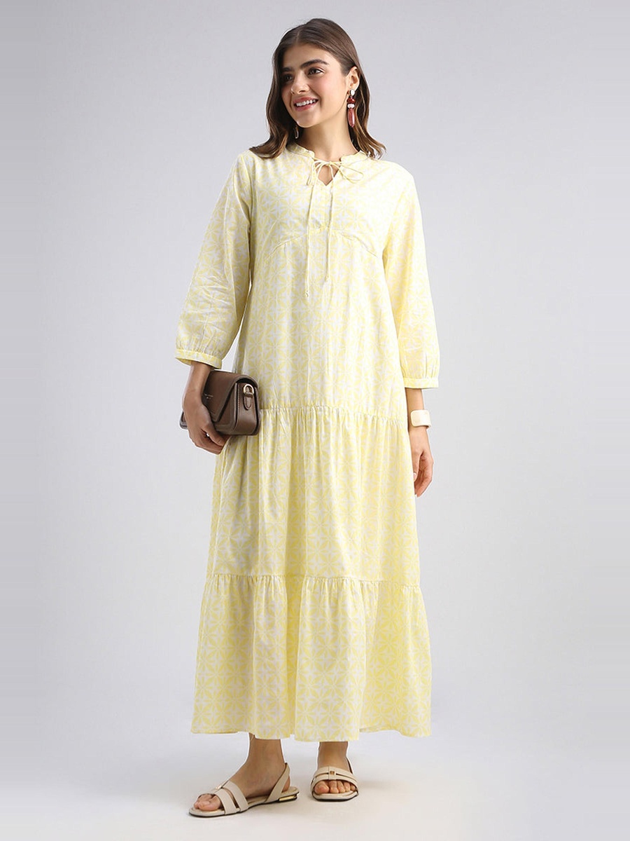 Printed Tiered Maxi Dress