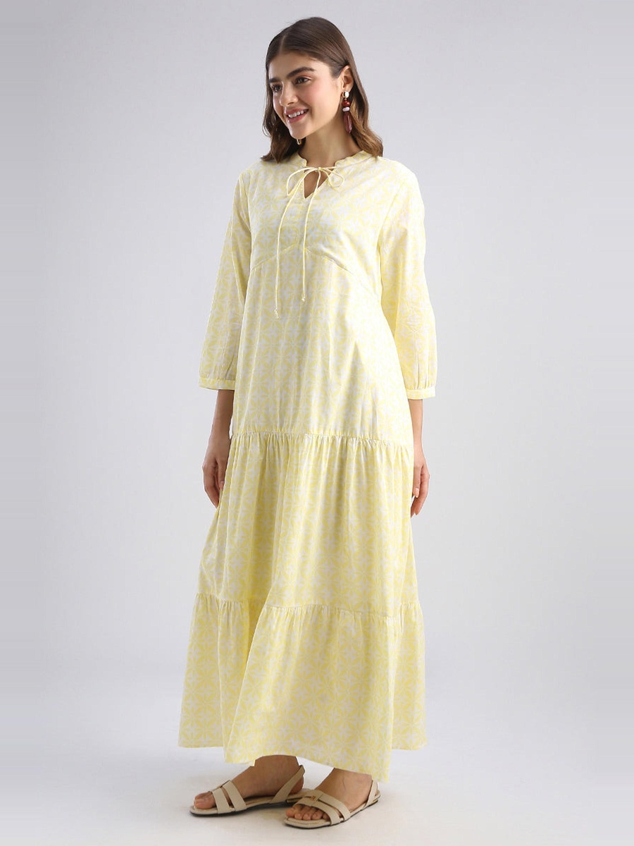 Printed Tiered Maxi Dress