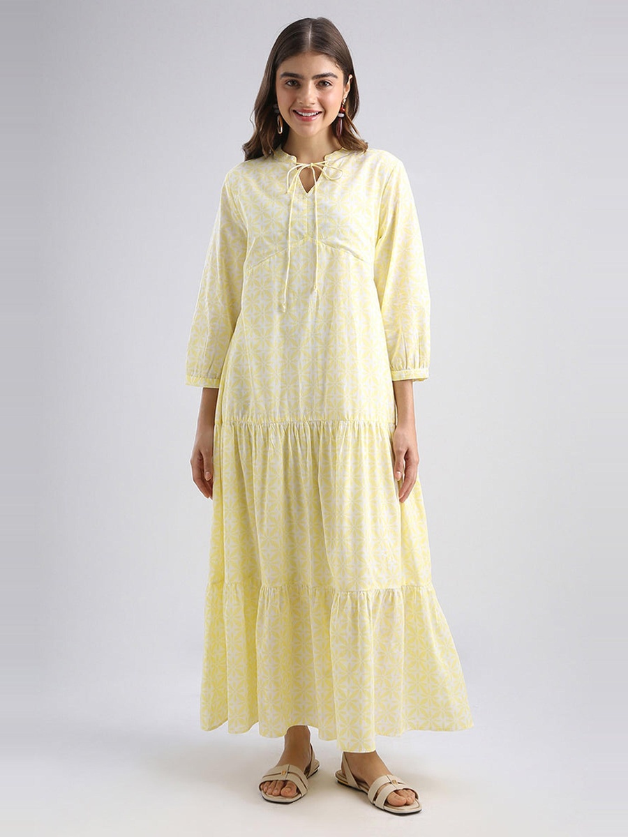 Printed Tiered Maxi Dress