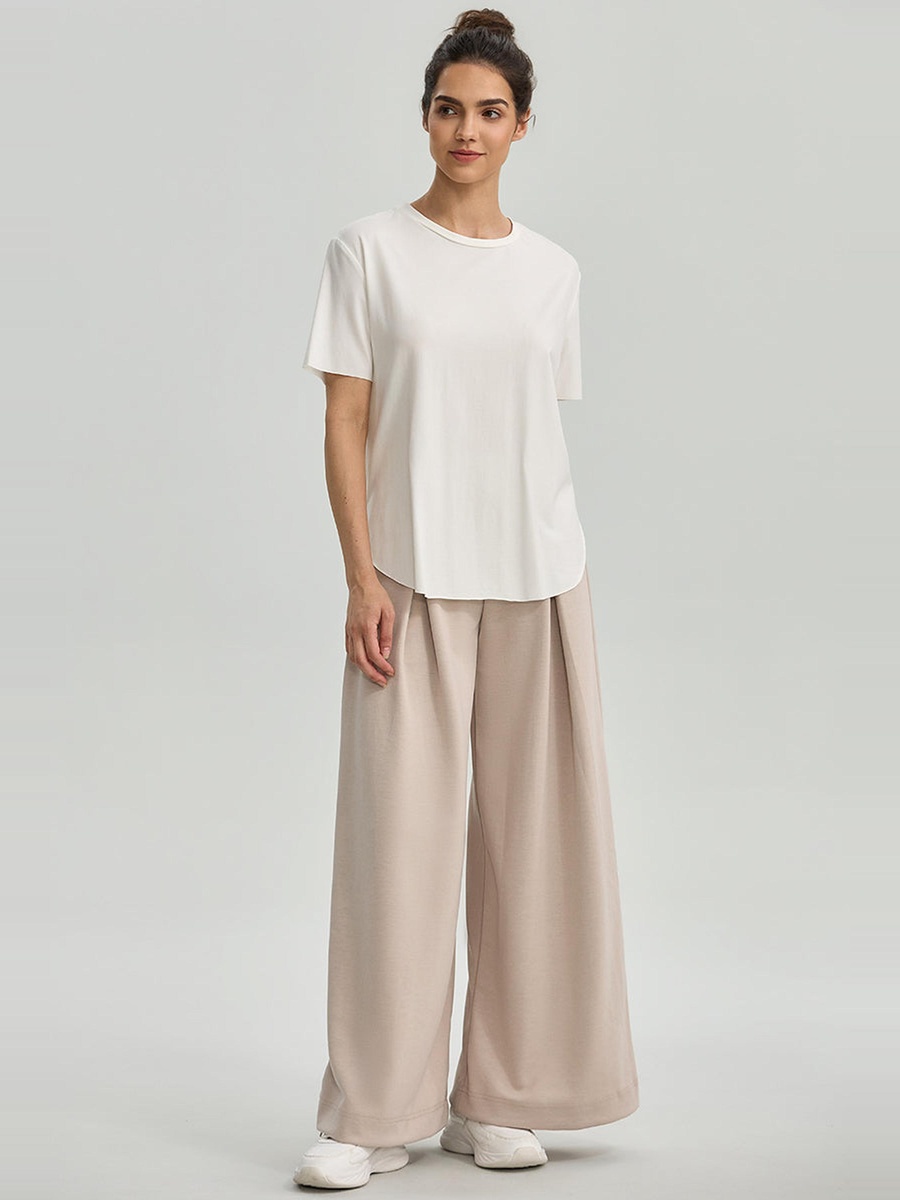 Pleated Wide Leg Soft Pants