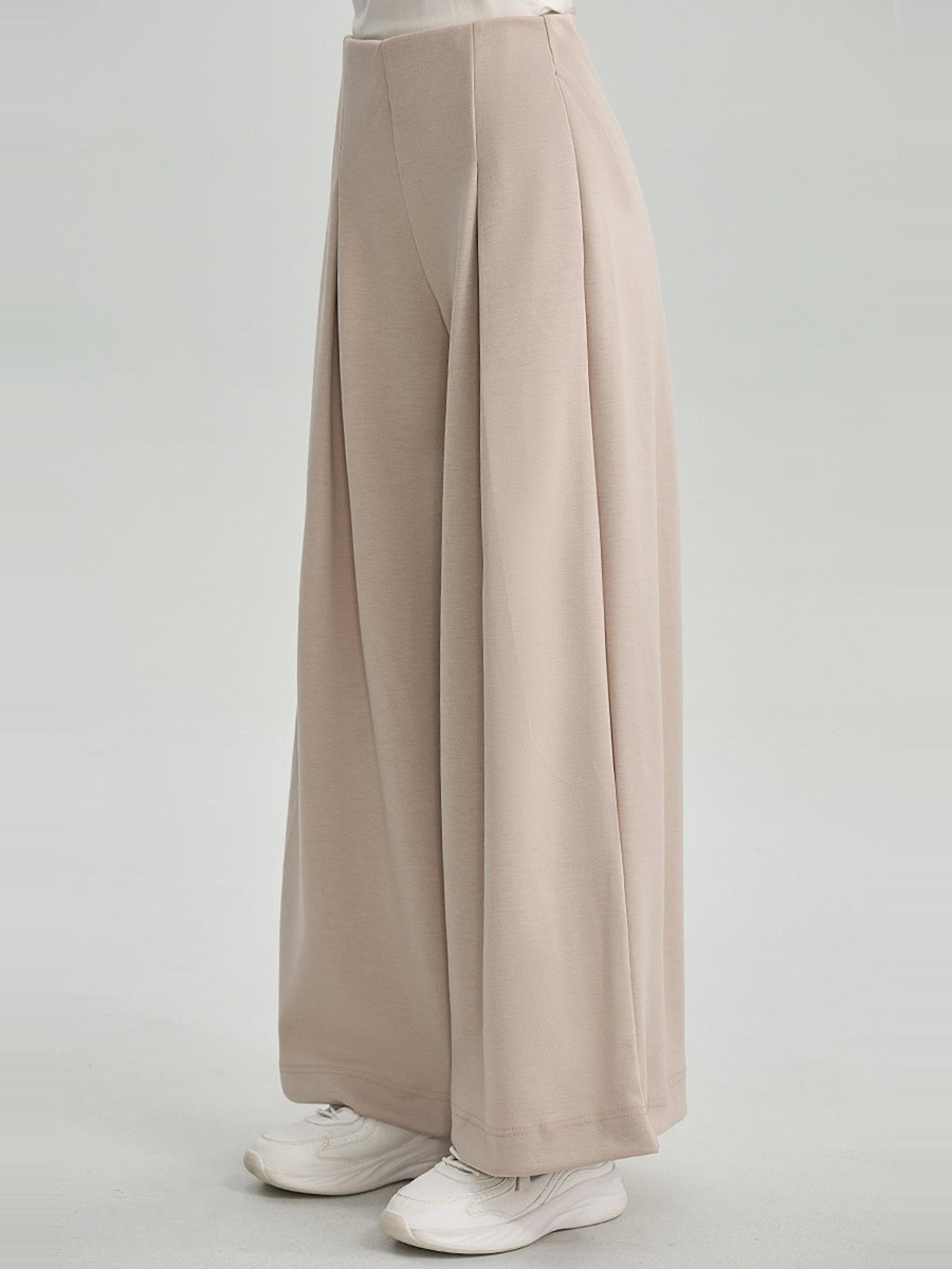 Pleated Wide Leg Soft Pants