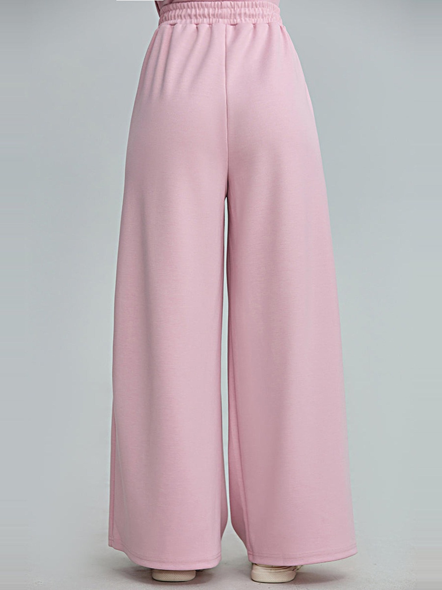 Wide Leg Pants With Front Pleats