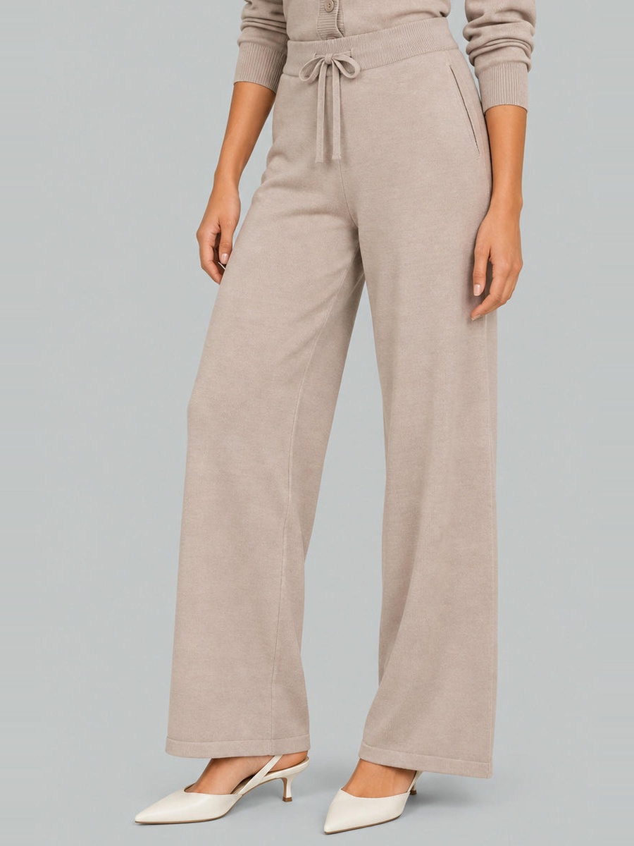 Wide-Leg Knit Pants