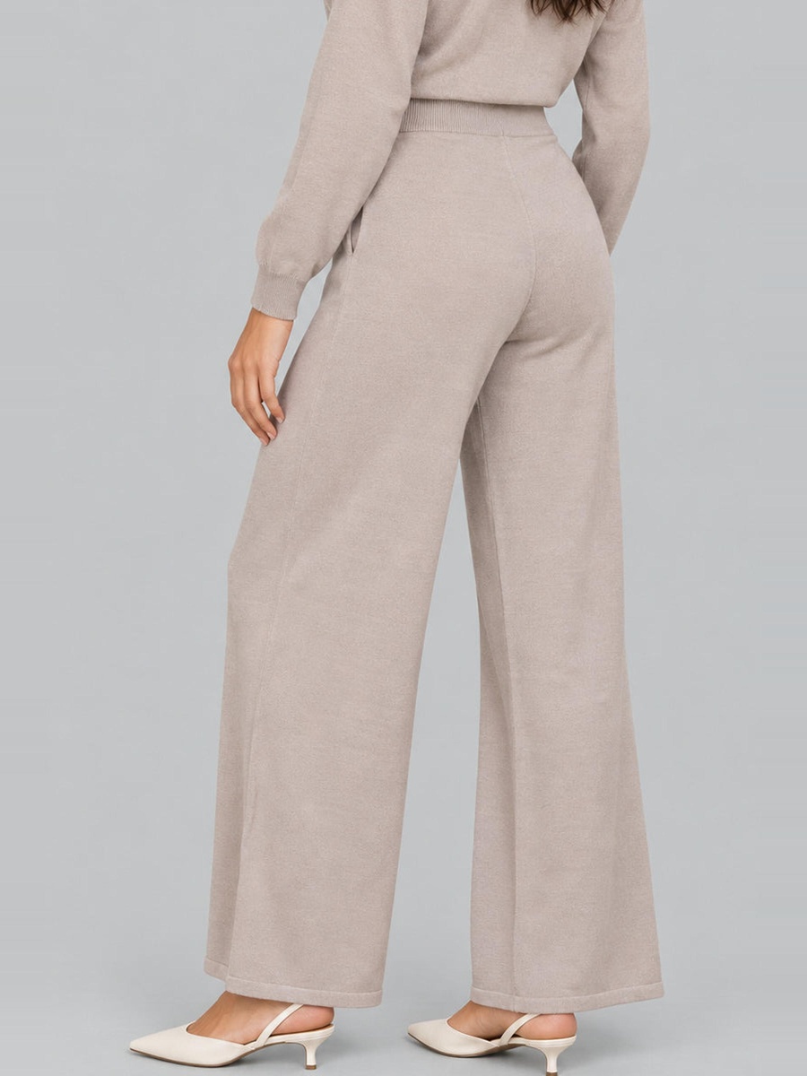 Wide-Leg Knit Pants