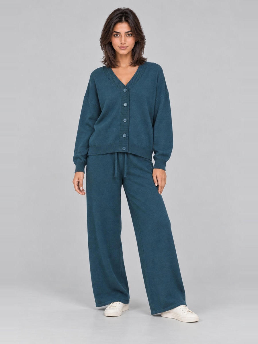 Wide-Leg Knit Pants