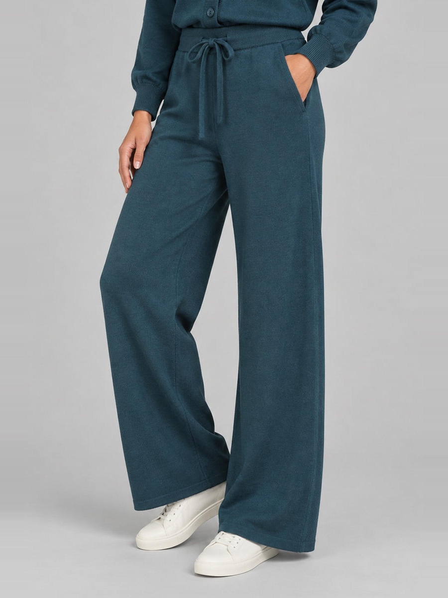 Wide-Leg Knit Pants