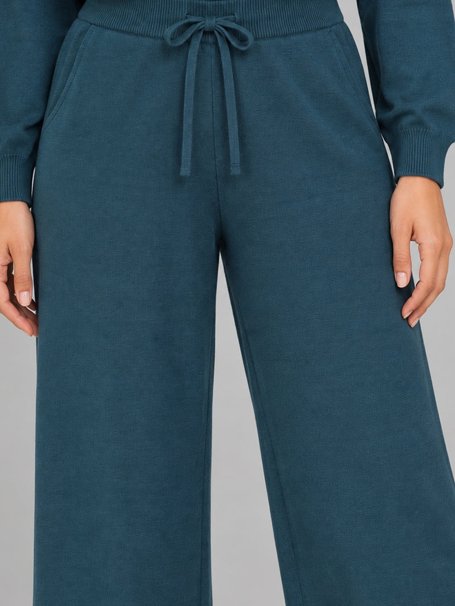 Wide-Leg Knit Pants