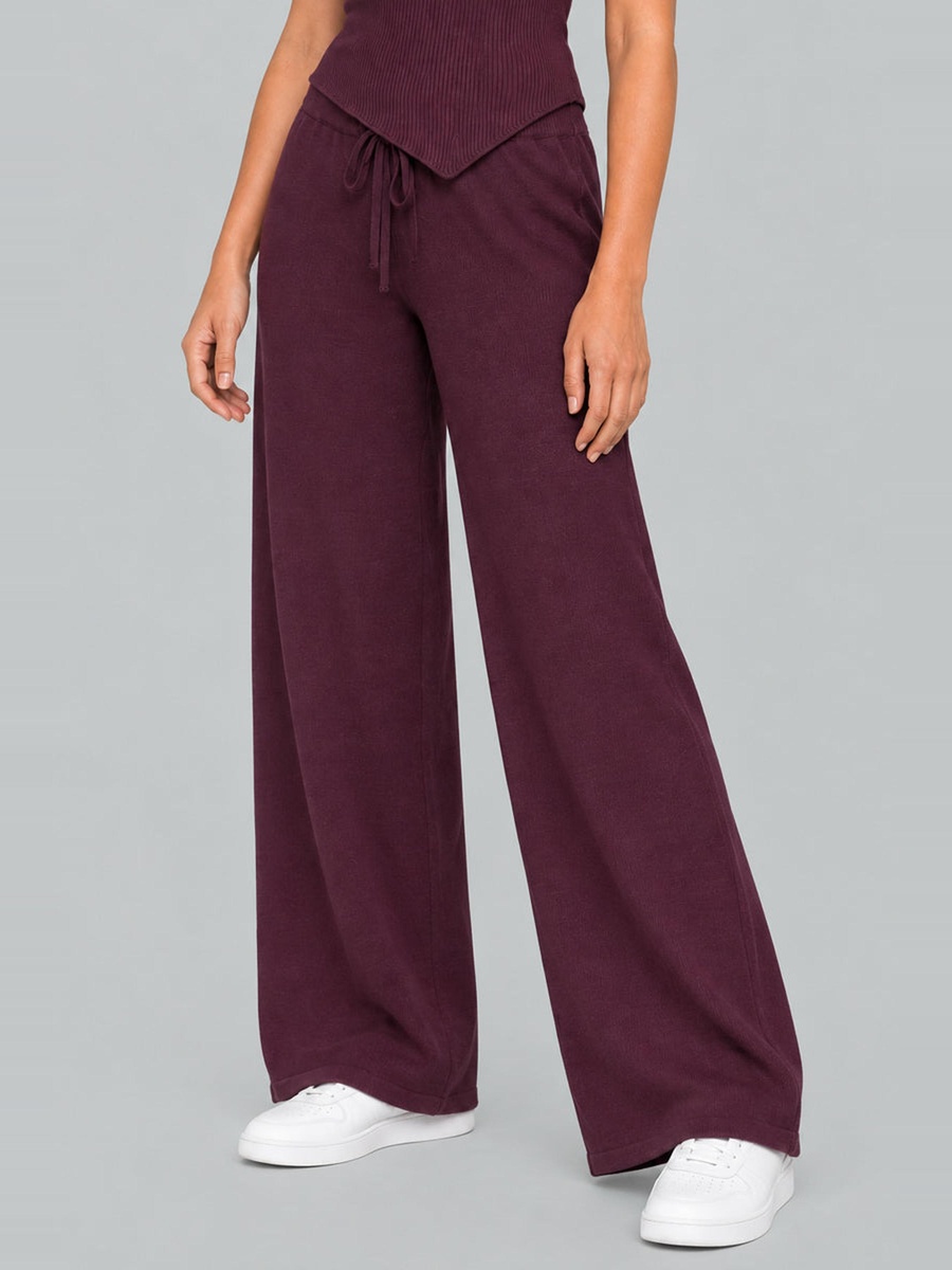 Wide-Leg Knit Pants