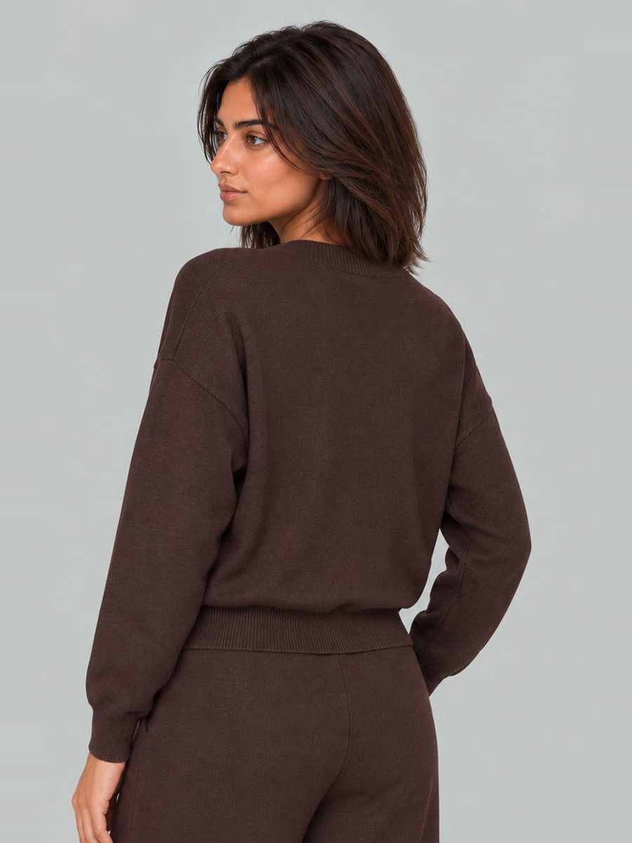 V-Neck Button-Front Cardigan