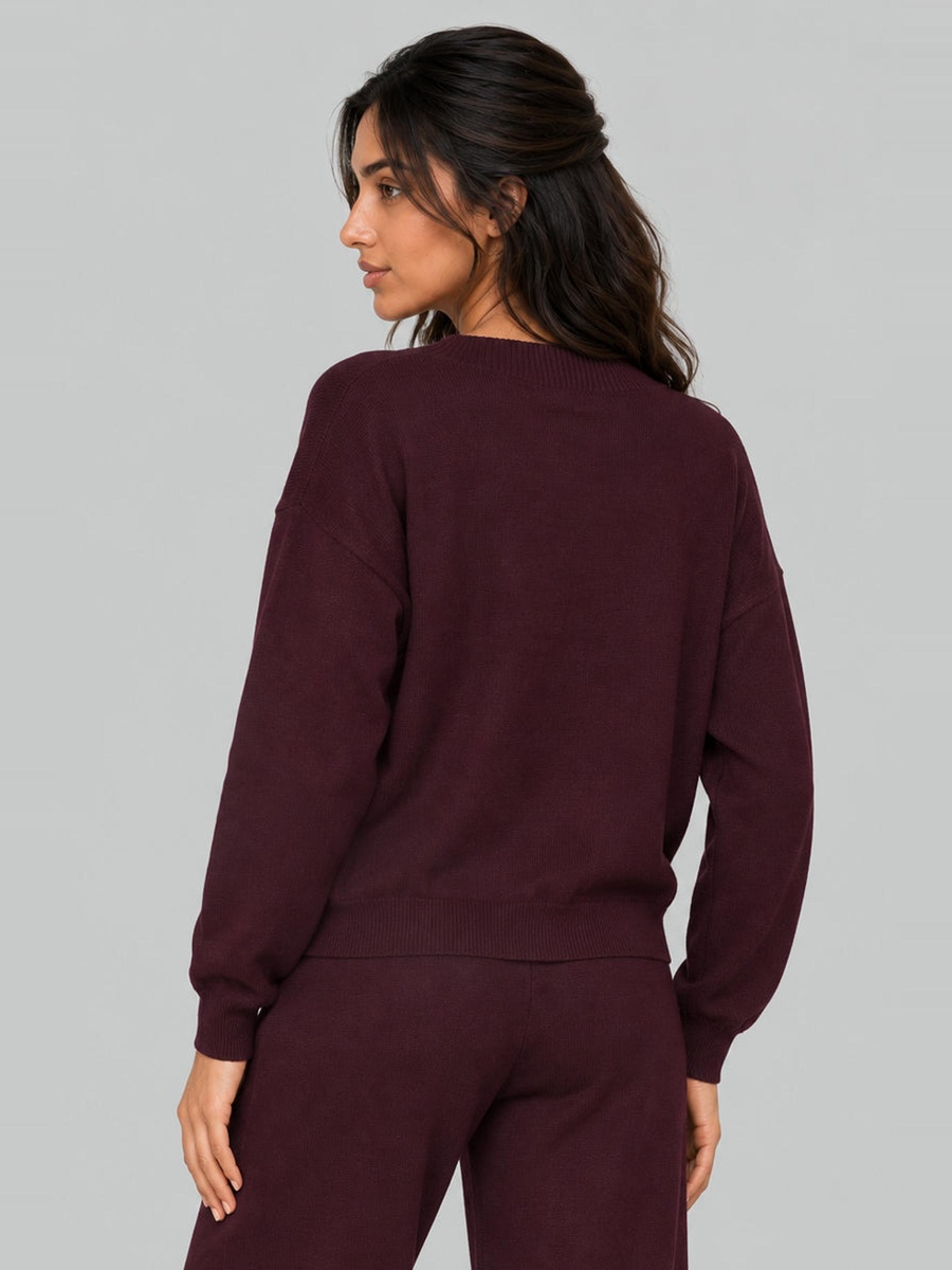 V-Neck Button-Front Cardigan