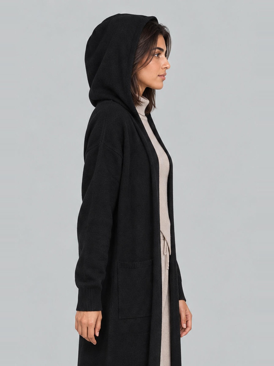 Long Hooded Cardigan