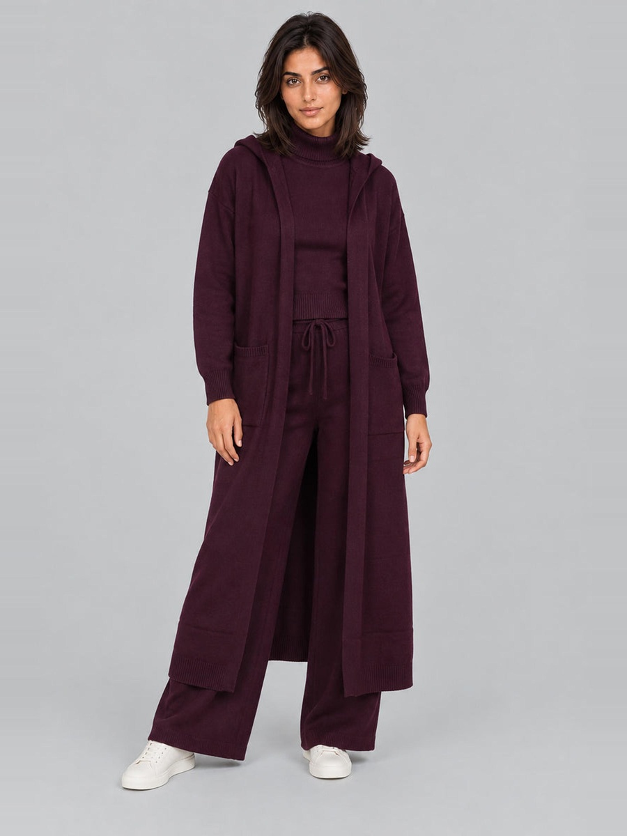 Long Hooded Cardigan