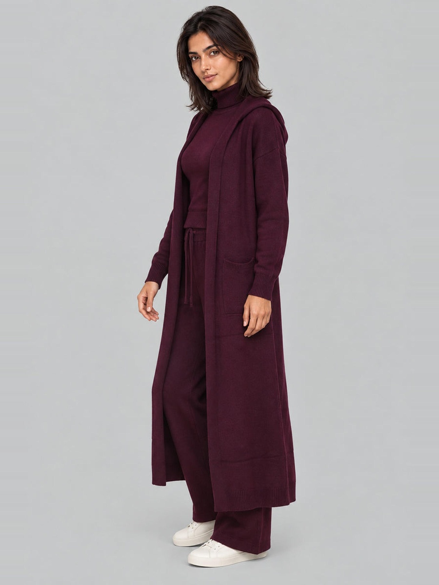 Long Hooded Cardigan