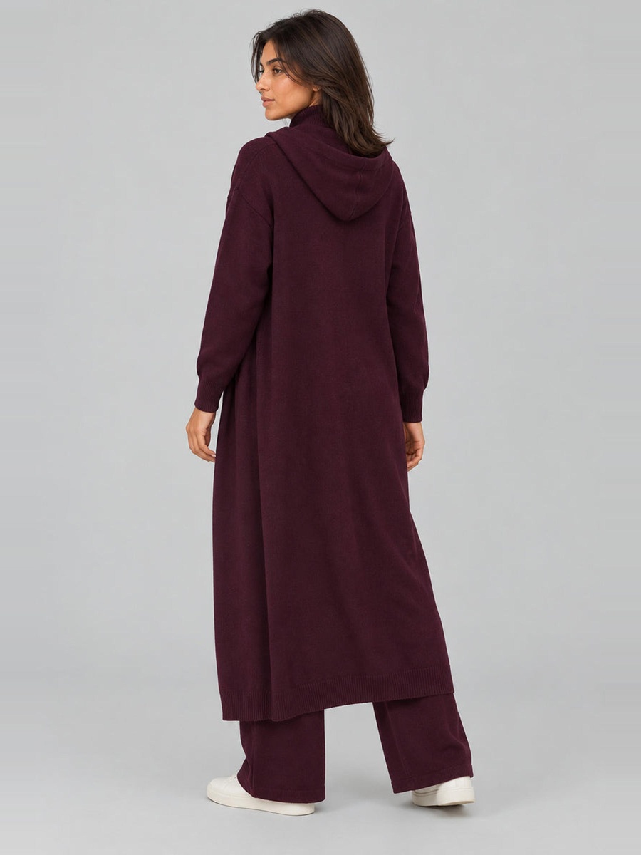 Long Hooded Cardigan