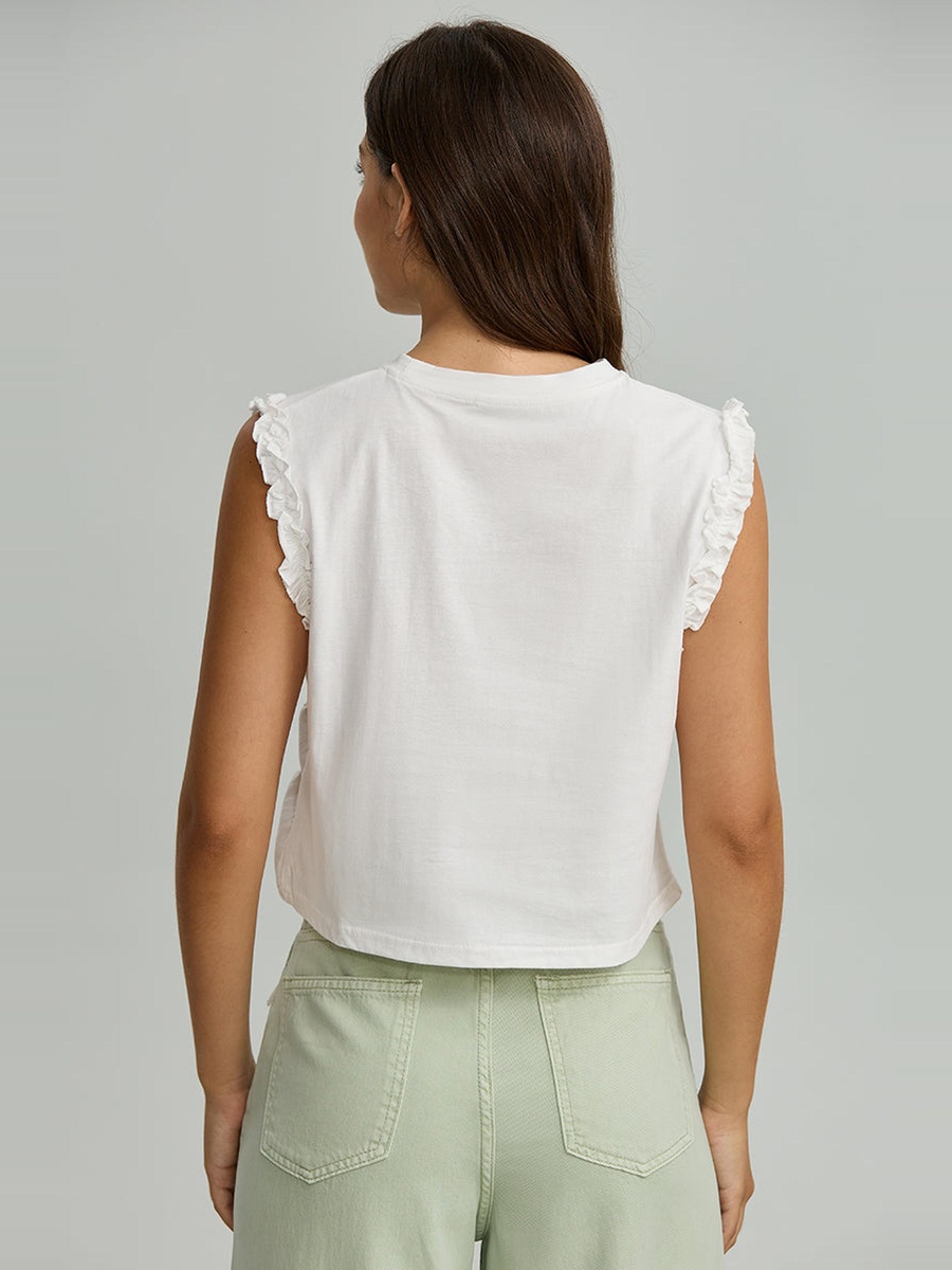 Sleeveless Top With Side Tie