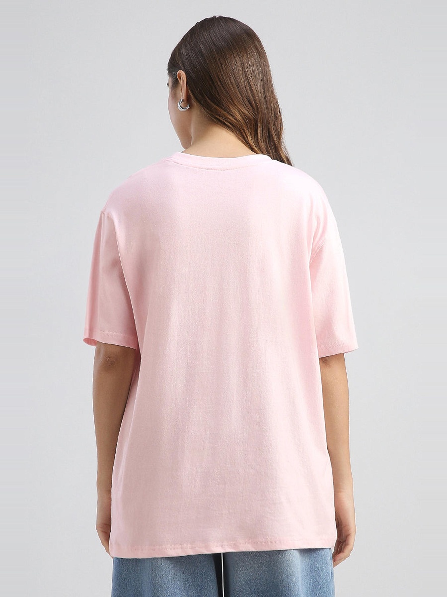 Slogan Embellished Oversized Tshirt