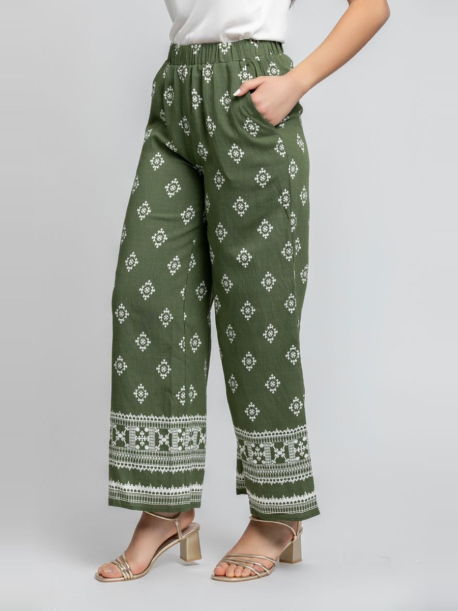 Printed Wide Leg Pants