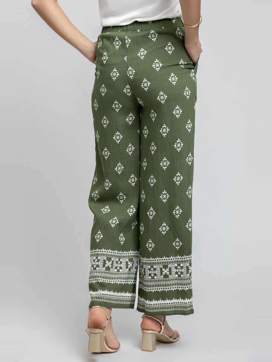Printed Wide Leg Pants