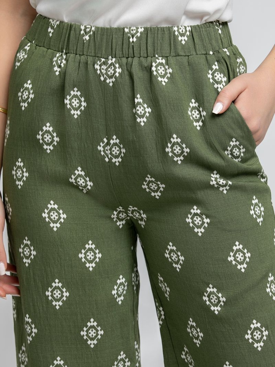 Printed Wide Leg Pants