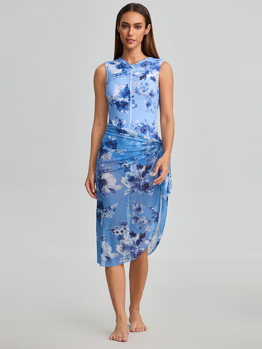 Swimsuit With Wrap Skirt