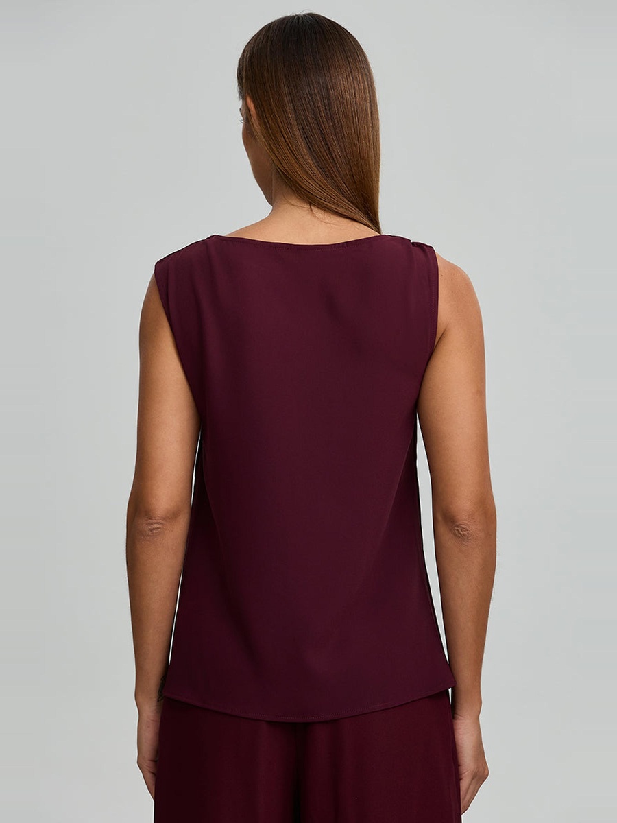 Sleeveless Top With Shoulder Detail