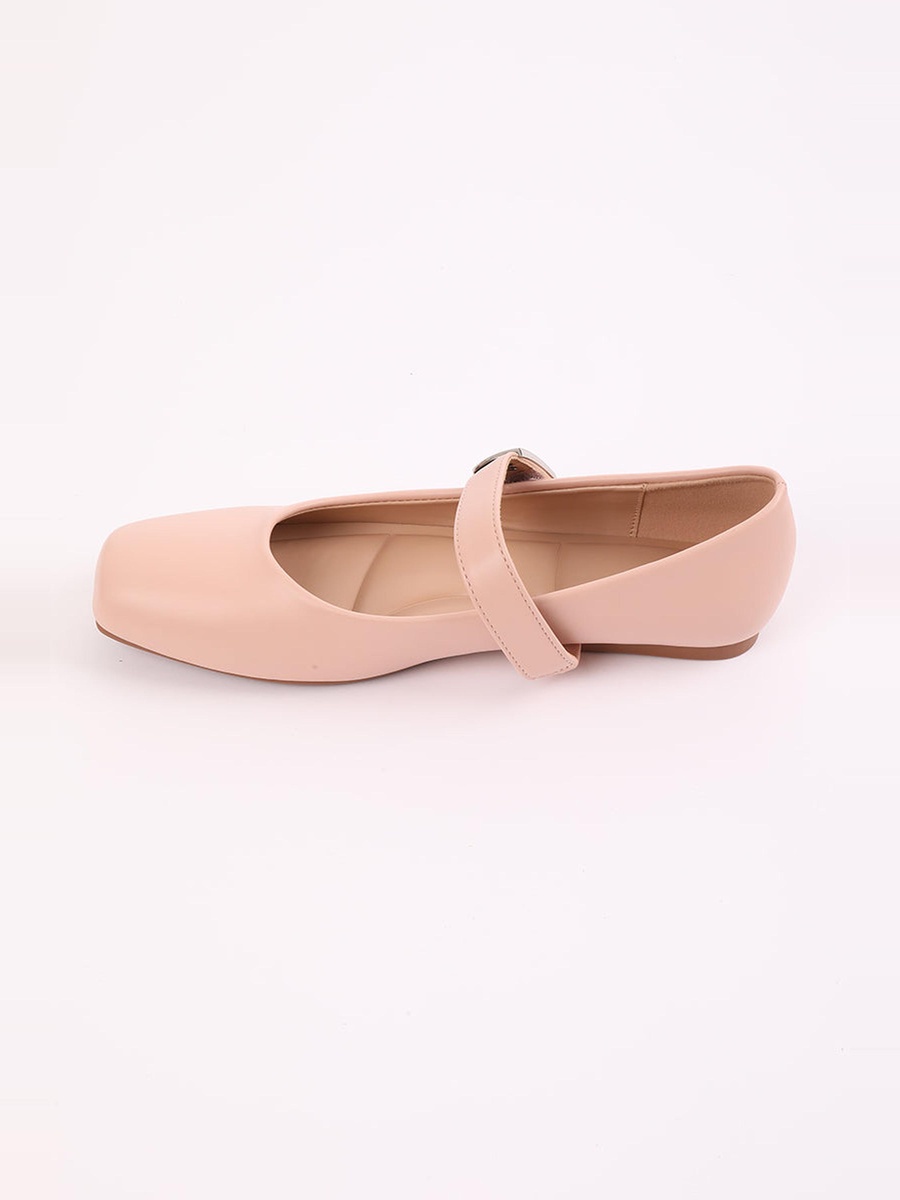 Square Toe Mary Jane Flats