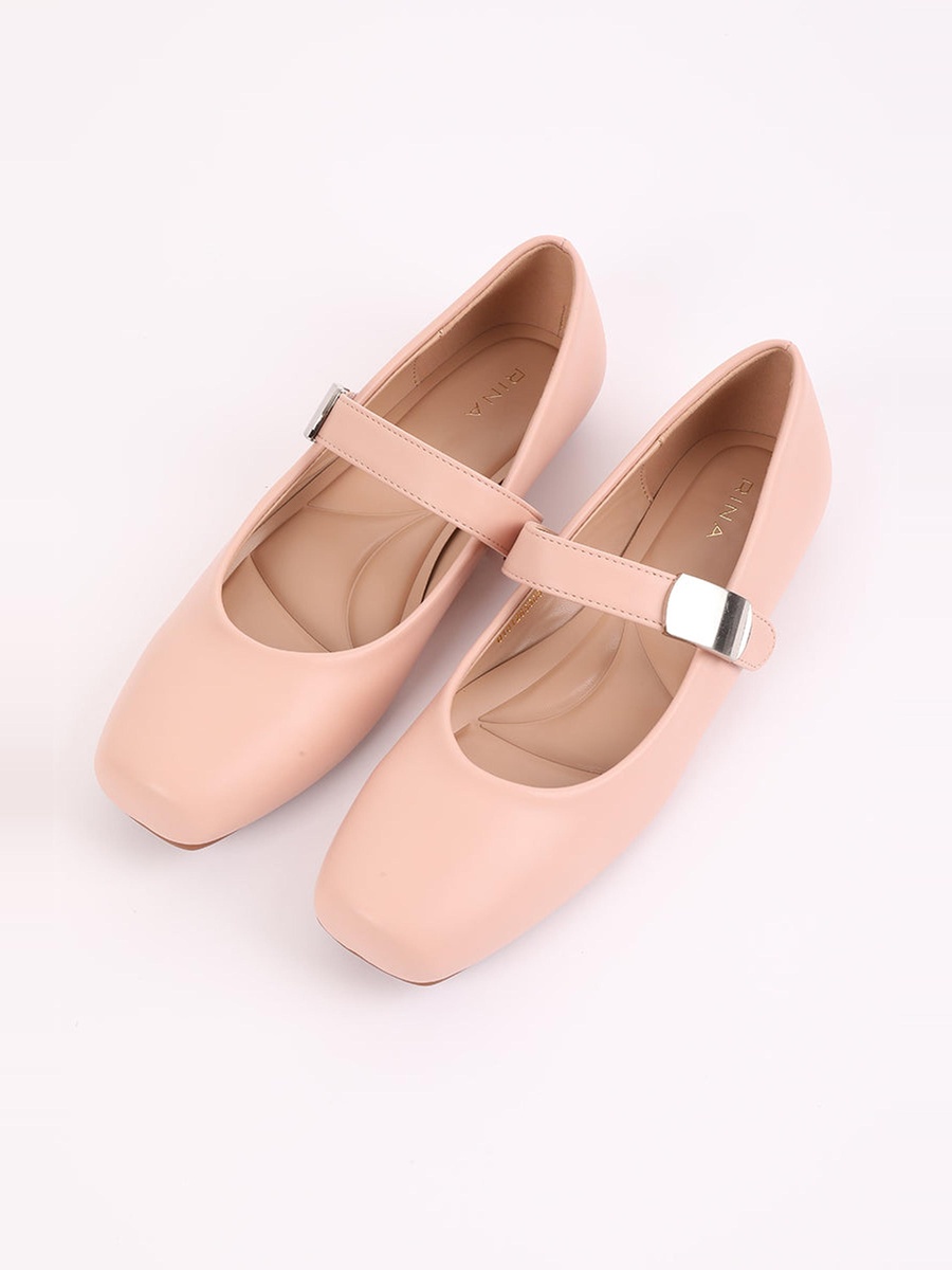 Square Toe Mary Jane Flats