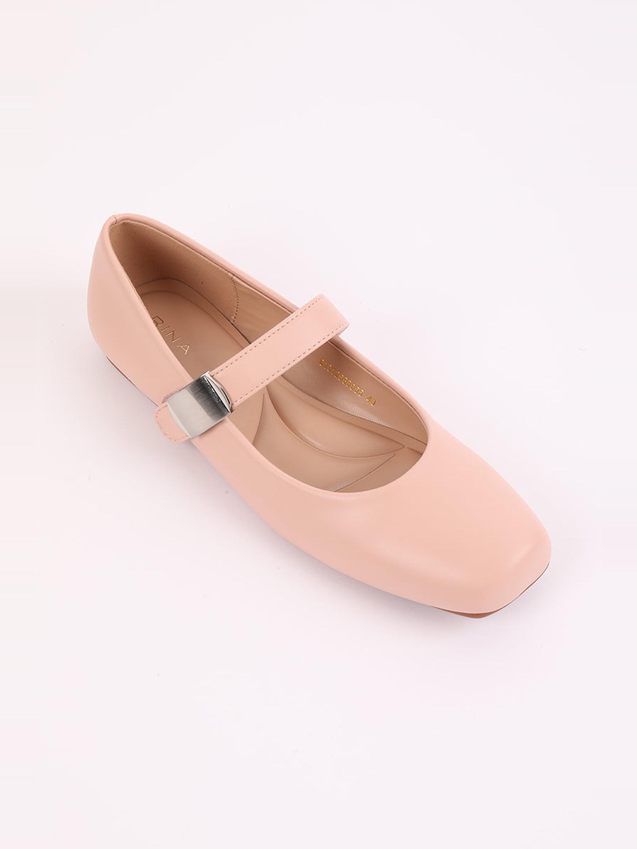 Square Toe Mary Jane Flats