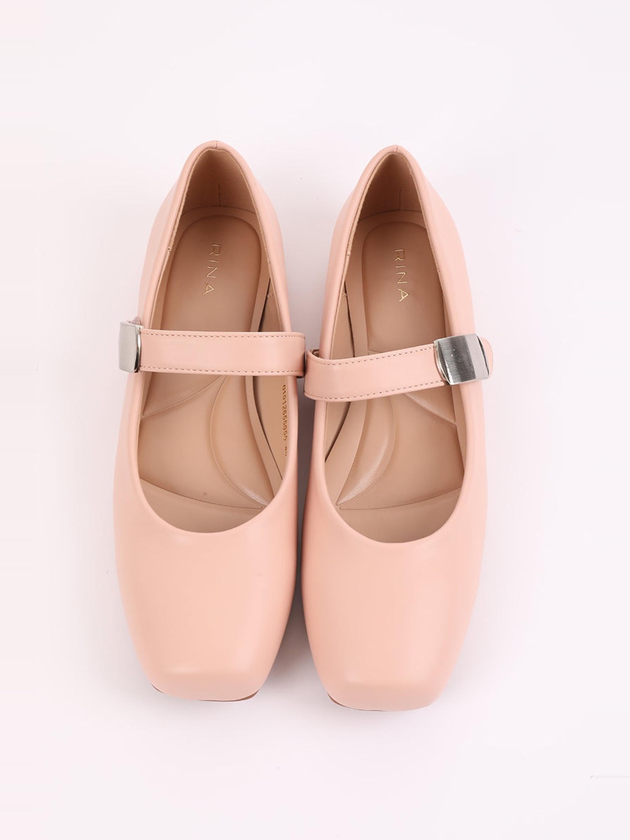 Square Toe Mary Jane Flats