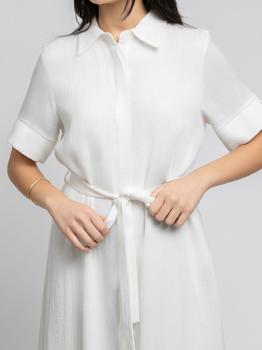 Shirt Dress With Waist Belt
