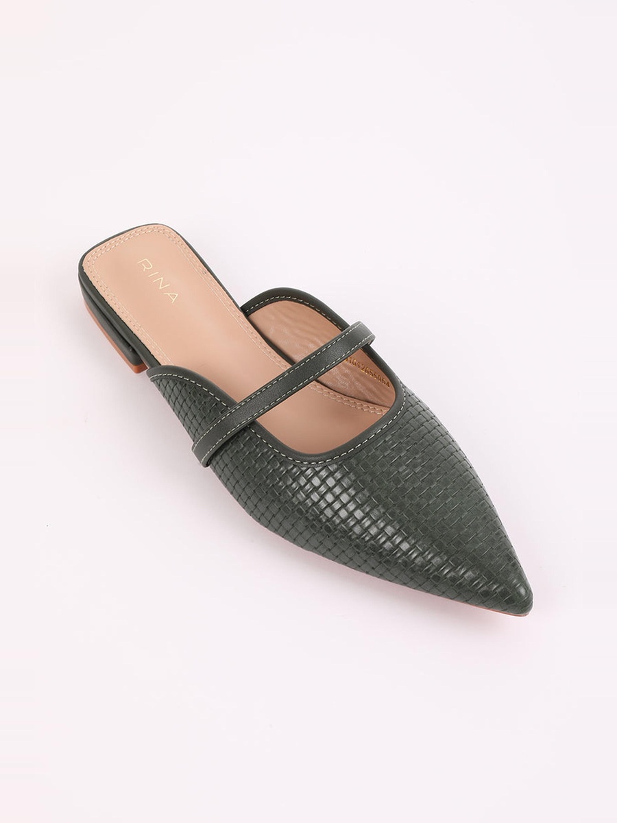 Pointed Toe Mule Flats