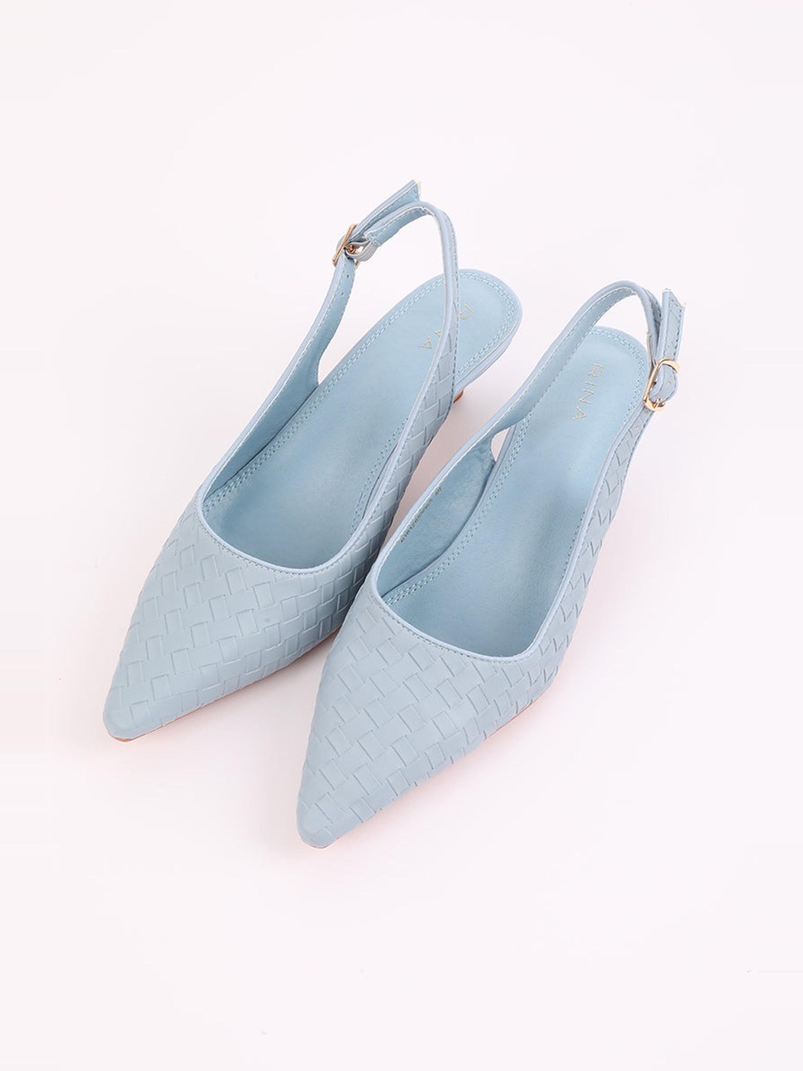 Pointed Toe Slingback Low Heels