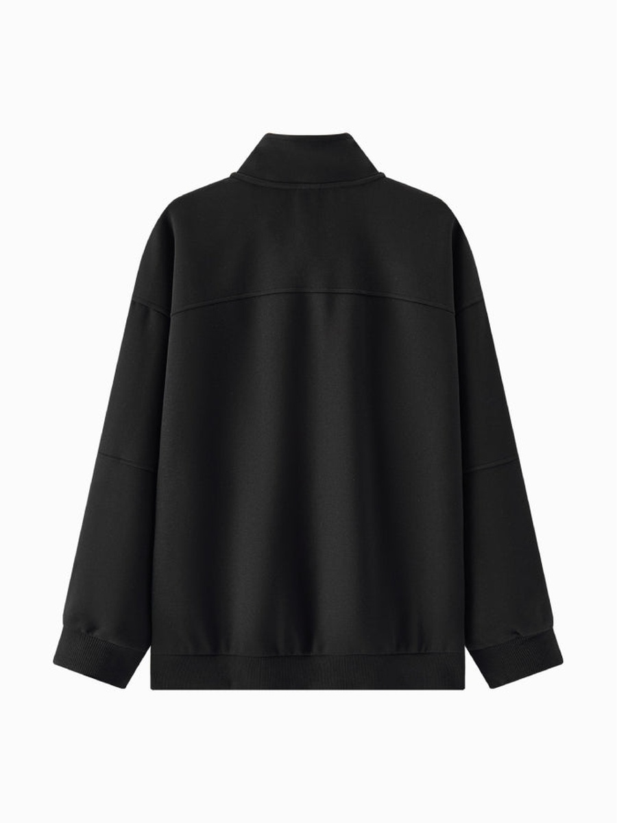 Zip-Up Jacket with Embroidered Crest