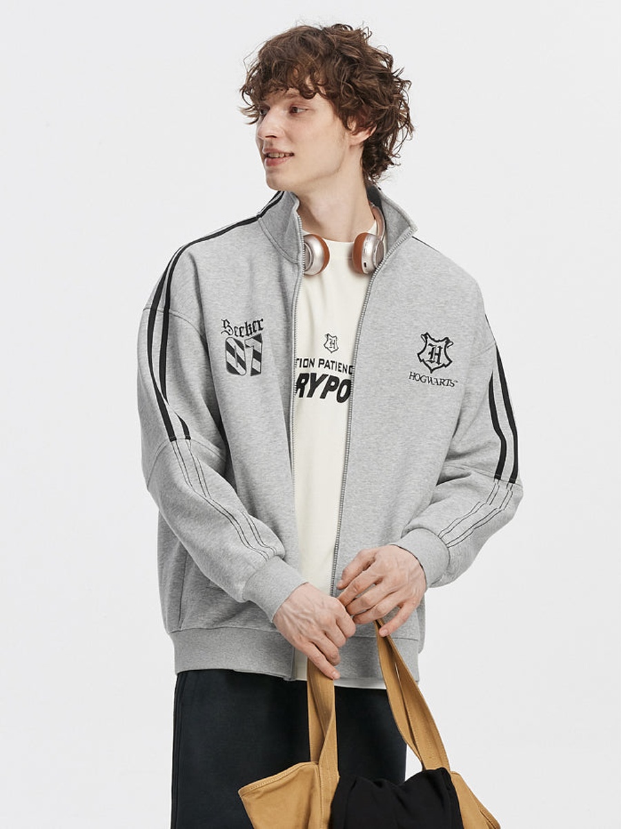Zip-Up Jacket with Embroidered Crest
