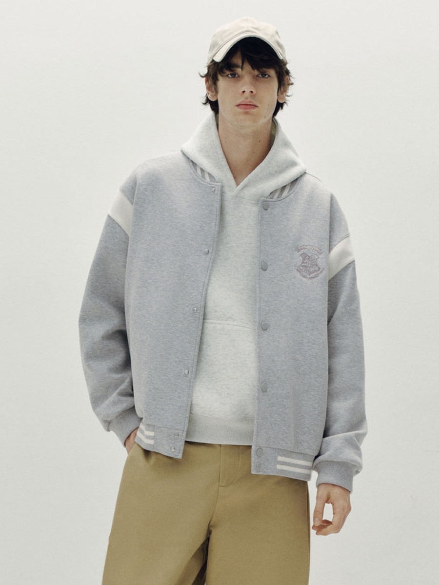Varsity Jacket with Embroidered Crest
