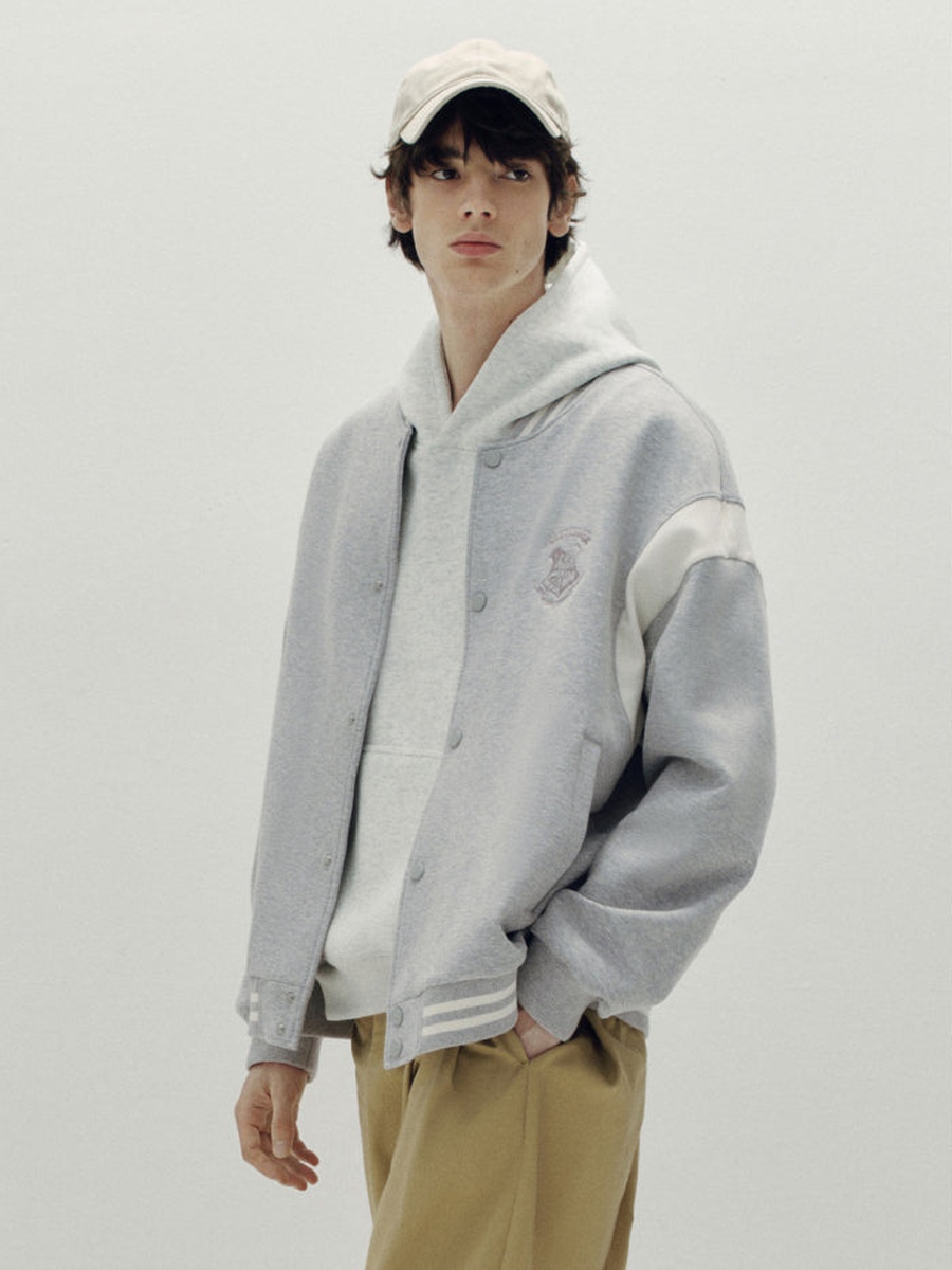 Varsity Jacket with Embroidered Crest