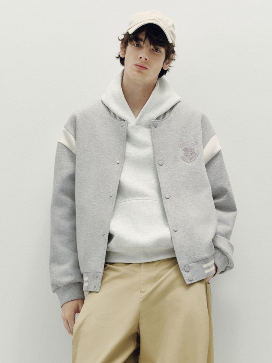 Varsity Jacket with Embroidered Crest