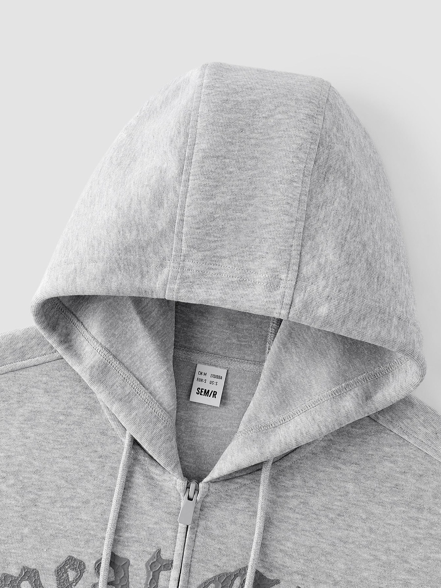Oversized Graphic Zip Hoodie