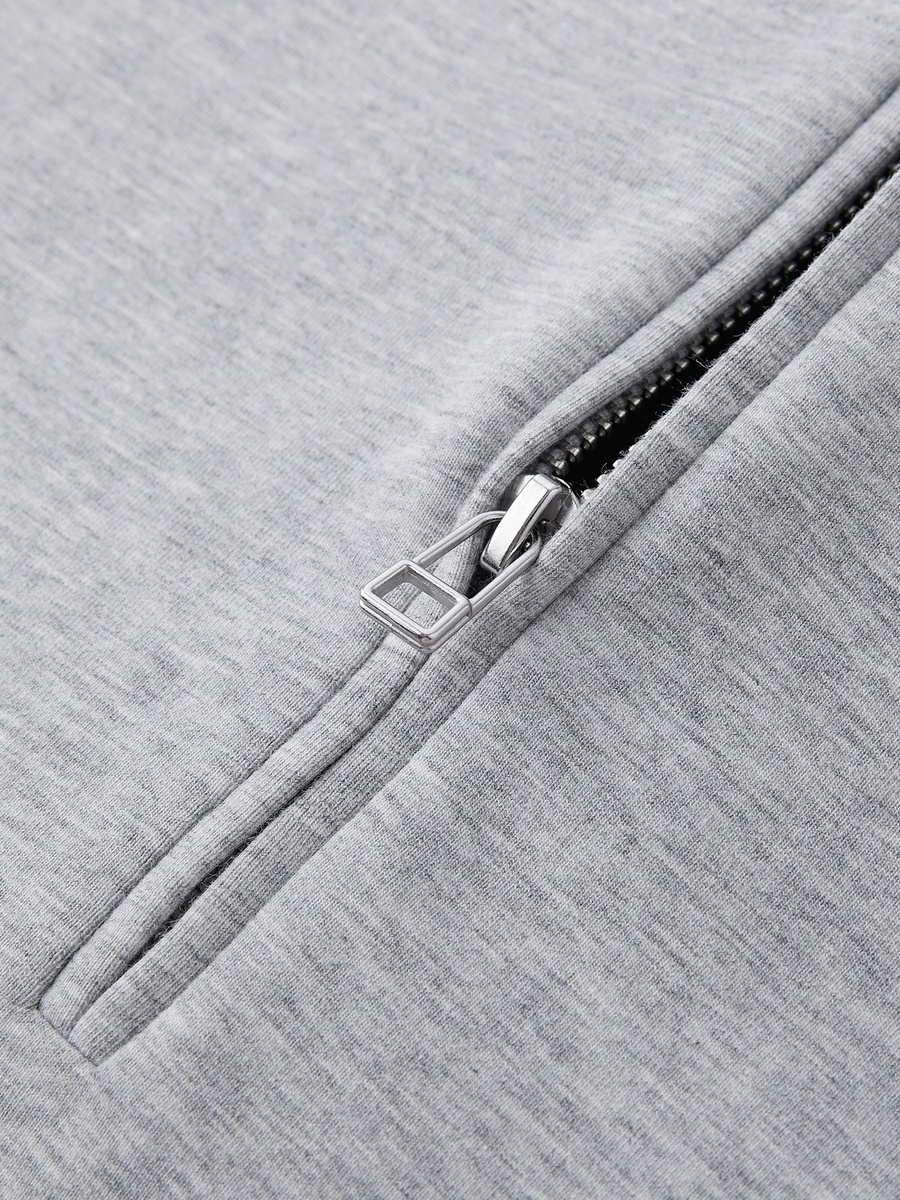 Men Collared Zip Sweatshirt