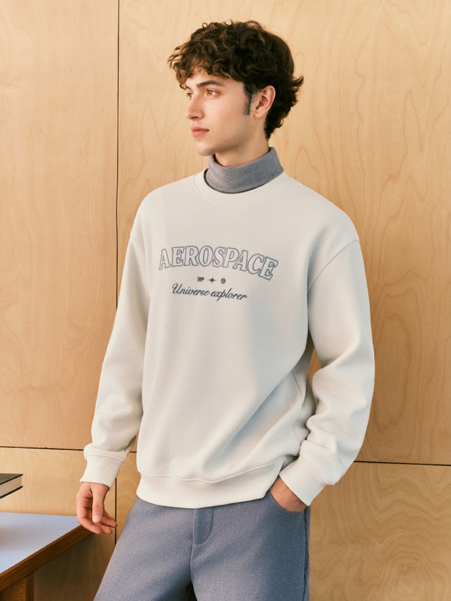 Men Sweatshirt with front Embroidery