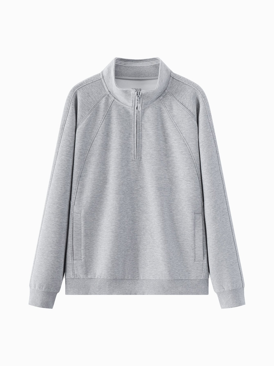 Men Half Zip High Neck Sweatshirt