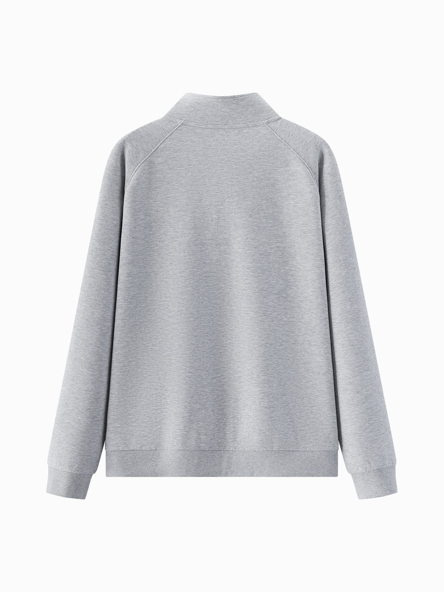 Men Half Zip High Neck Sweatshirt