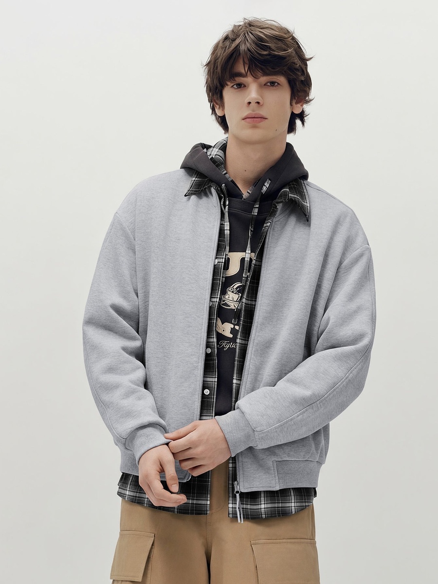 Men Hooded Zip-Up Jacket