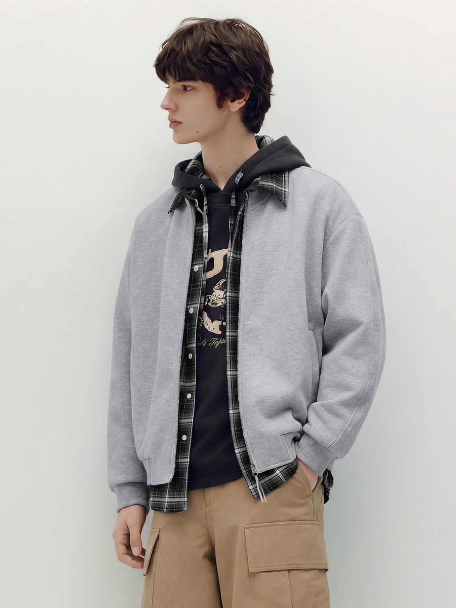 Men Hooded Zip-Up Jacket