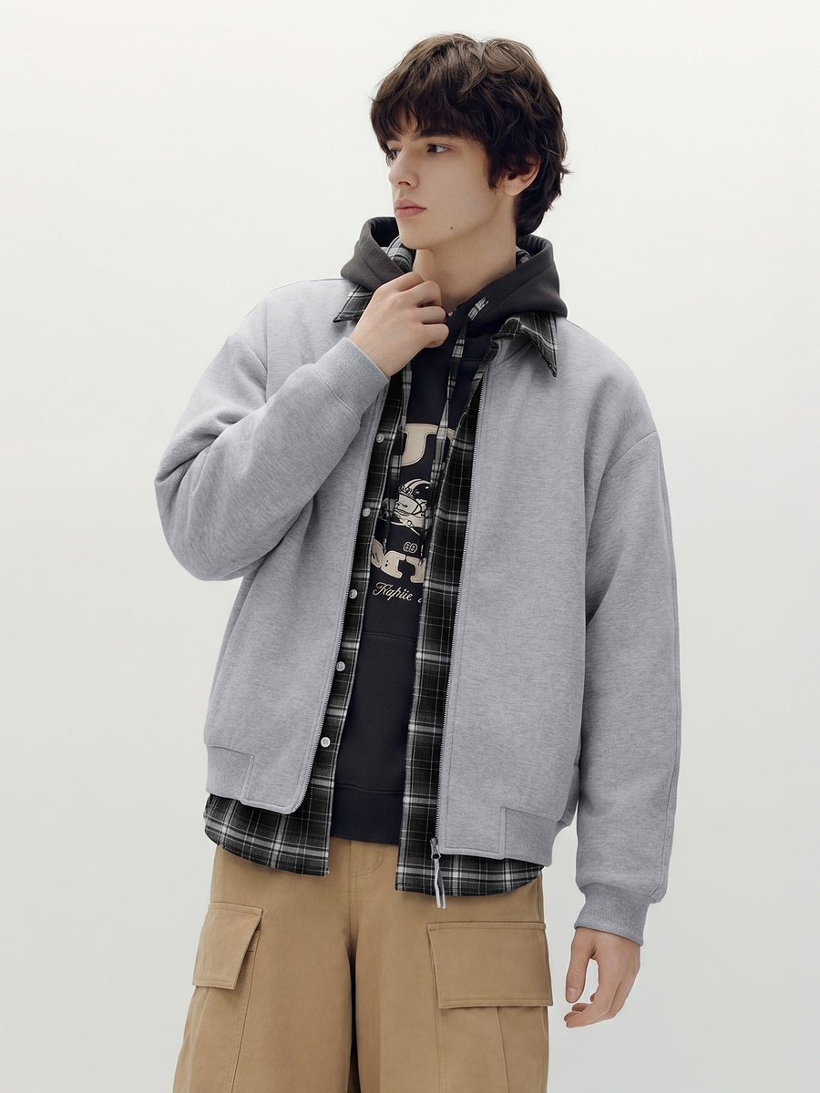 Men Hooded Zip-Up Jacket
