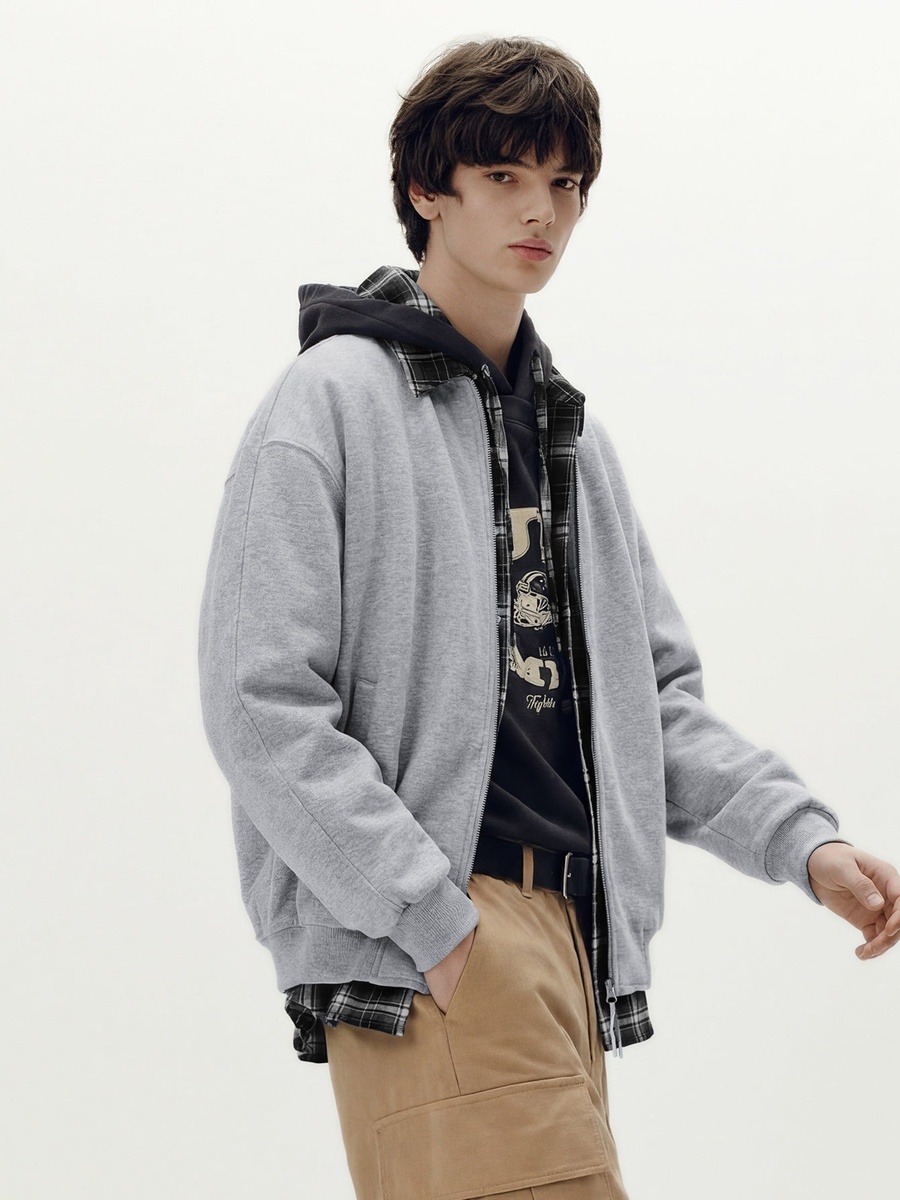 Men Hooded Zip-Up Jacket